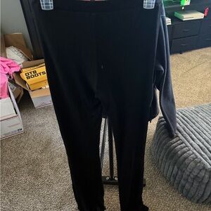 Womens large nwot naked wardrobe black boot cut ribbed cotton pants